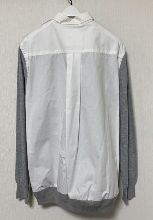 ブランド sacai サカイ ドッキングニット oaRqH-m89983517260 コットンニットプルオーバー グレー ㊰のみになり