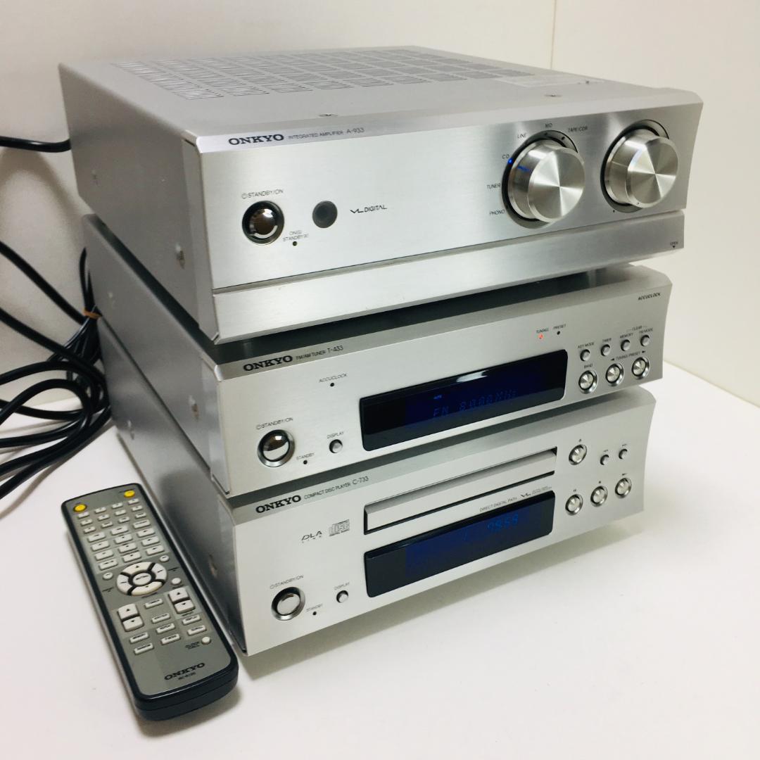 ONKYO A-933 C-733 外箱付きのセットです‼️ ONKYO INTEC 一式セット プリメインアンプ A-933 CDプレーヤー C