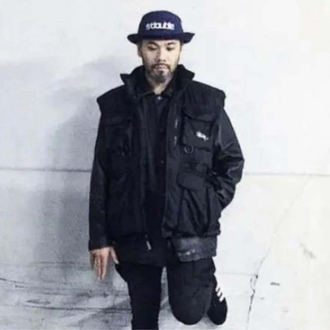 M】OLD STUSSY ステューシー リバーシブルフィッシングダウンベスト