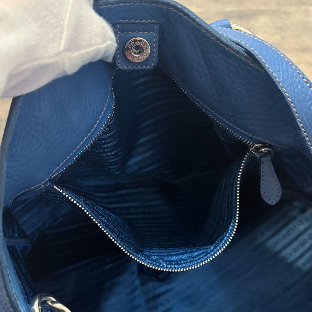 【美品】PRADA プラダ ヴィッテロダイノ トートバッグ シルバー金具 【美品】PRADA プラダ ヴィッテロダイノ トートバッグ シルバー金具