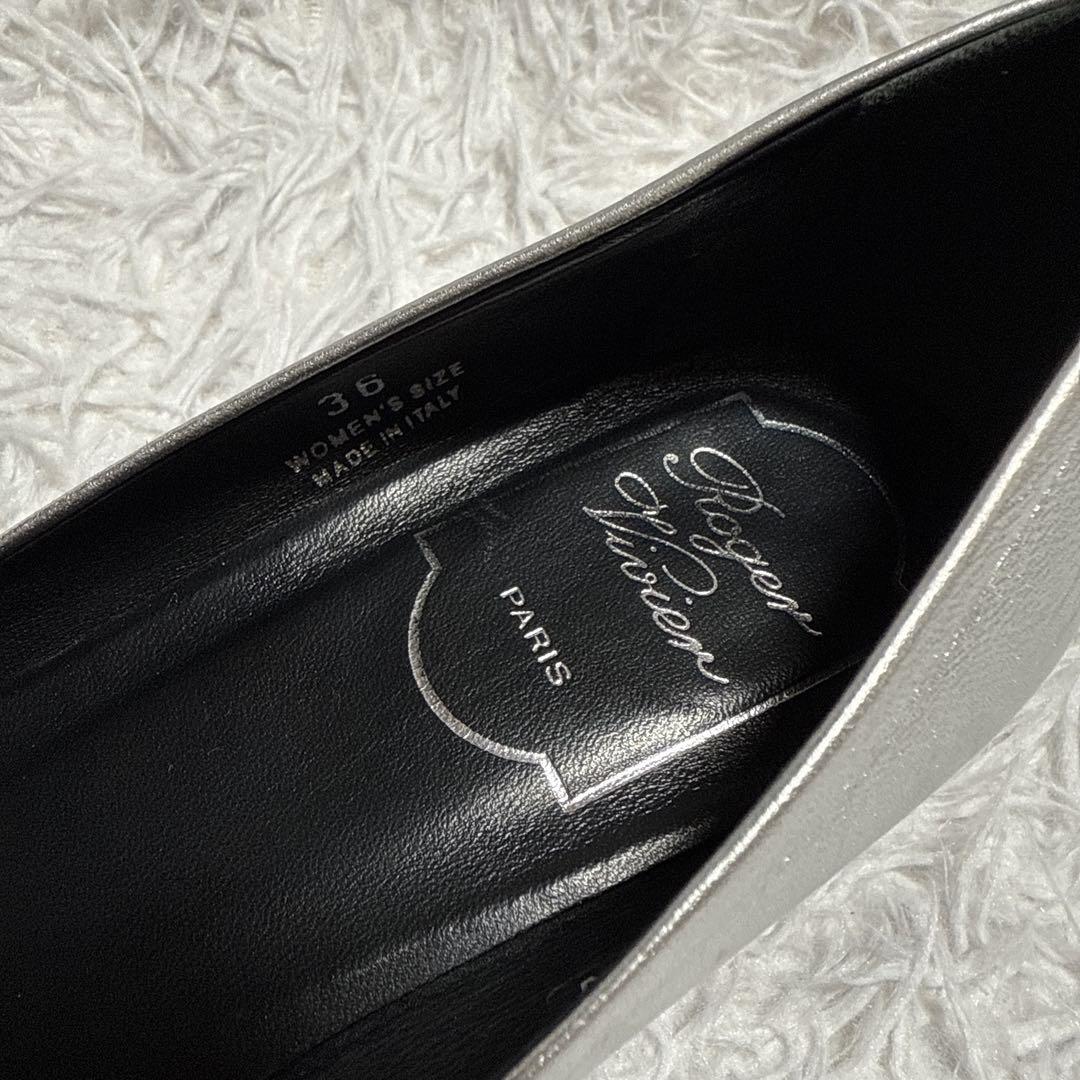Roger Vivier バレエシューズ　グリッター　シルバー