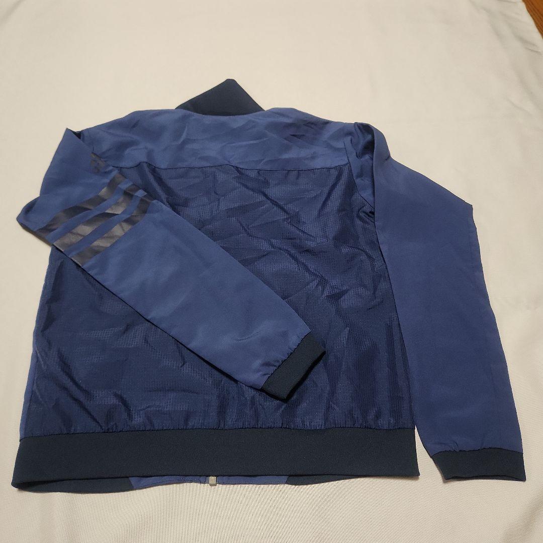 adidas ネイビー ジップアップジャケット 中古・古着通販】adidas (アディダス) ジップジャケット