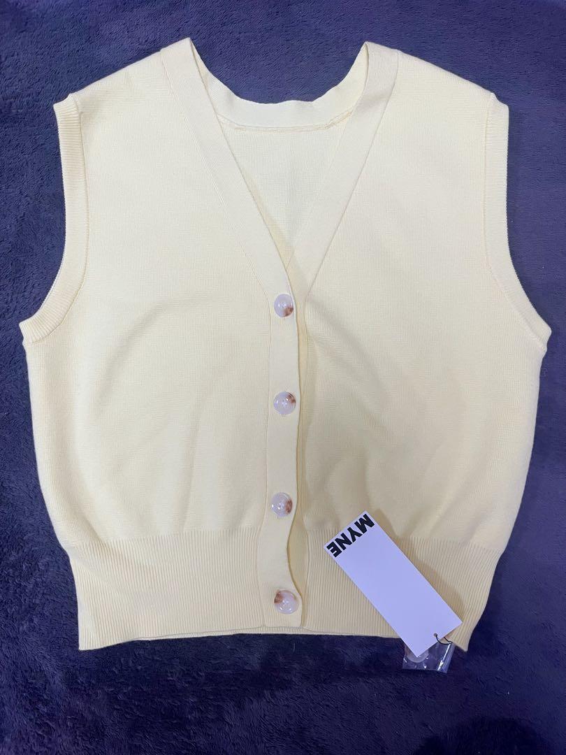 【完売品】　MYNE KNIT VEST YELLOW なぐもふうか　ちゃん 完売品】 MYNE KNIT VEST YELLOW なぐもふうか ちゃん