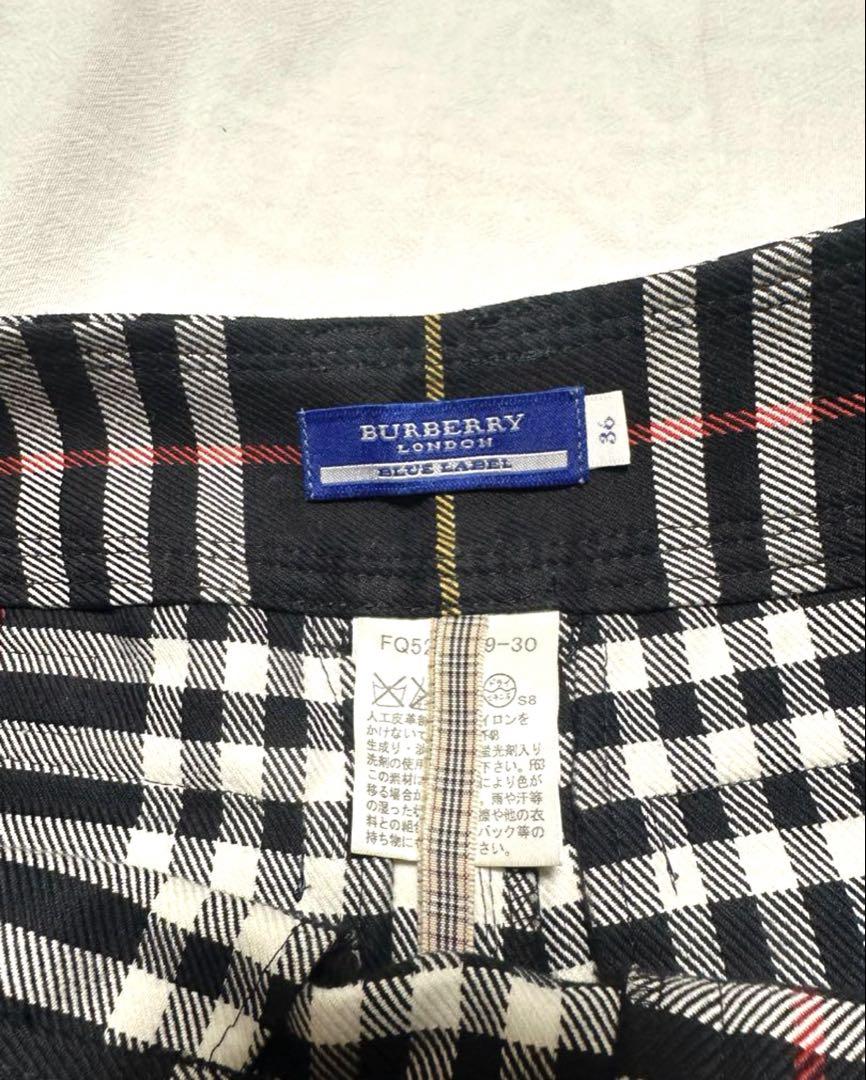 BARBERRY BLUE LABEL ノバチェック ハーフパンツ 極美品 36