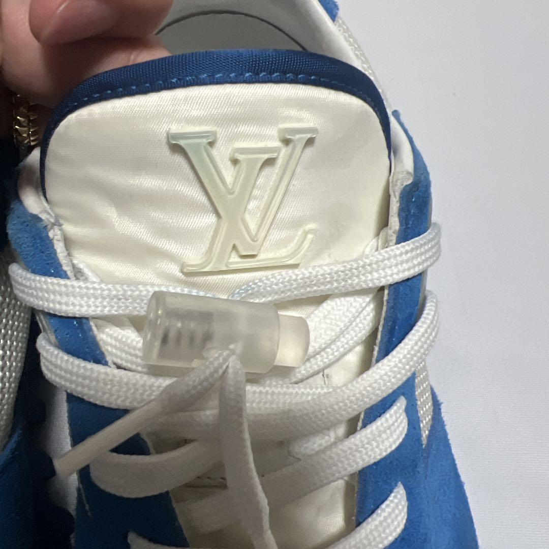 LOUIS VUITTON LV ランナーライン スエード　ブルー　スニーカー