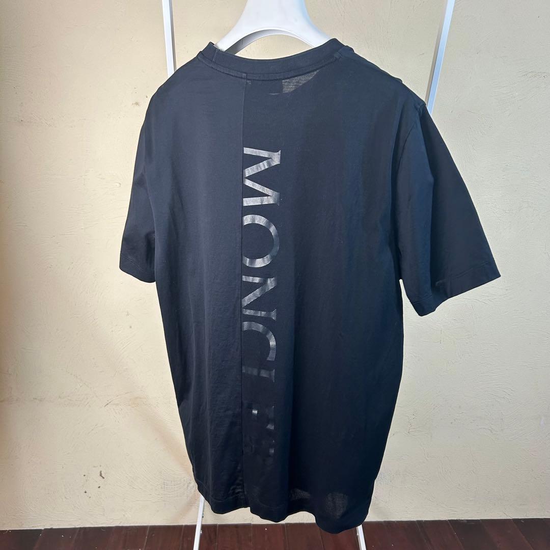 【人気モデル】【美品】MONCLER モンクレールラバーワッペン半袖Tシャツ黒S