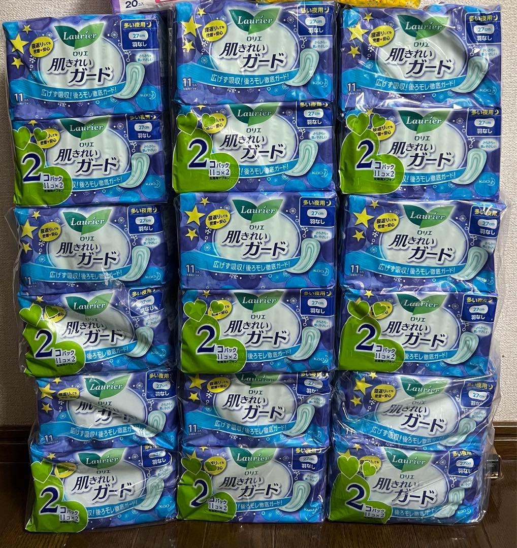 大量☆まとめ売り】ナプキン 夜用 多い日用 ロリエ エアfitスリム