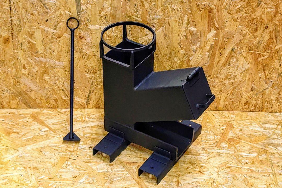 ロケットストーブ ミニ架台 灰かき棒 ３点セット 薪ストーブ 焚き火台 コンロ
