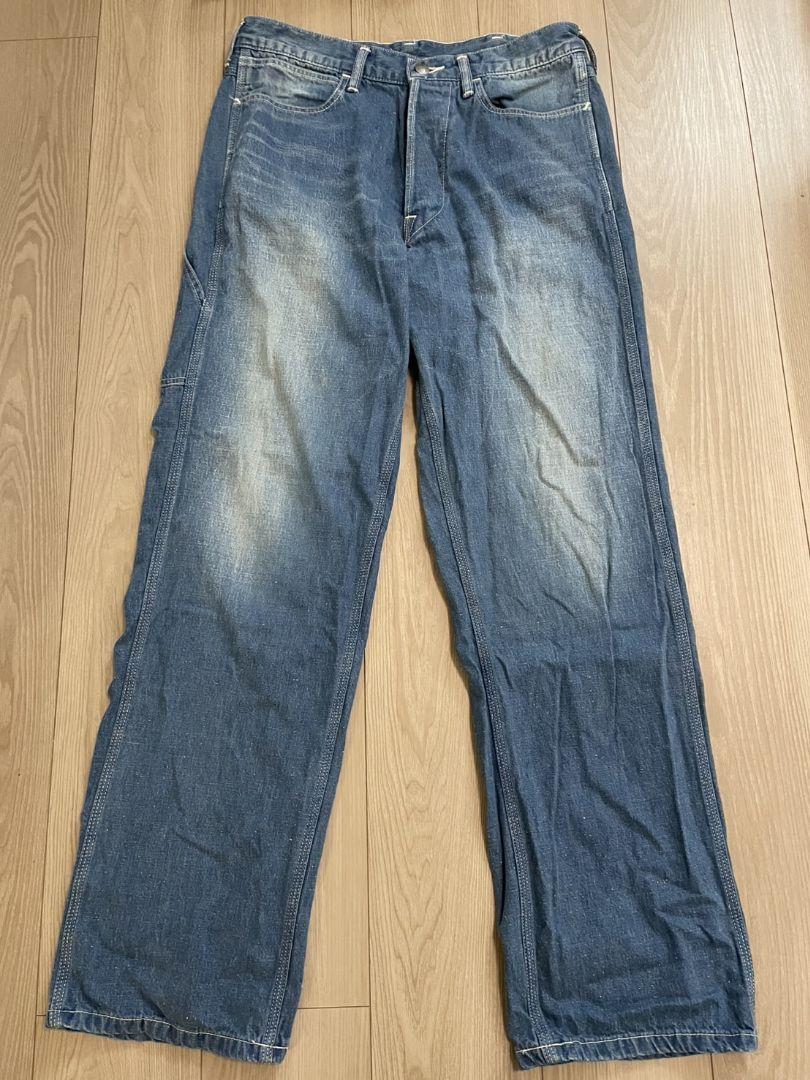 RADIALL ストレートデニムパンツ 青 フェード加工