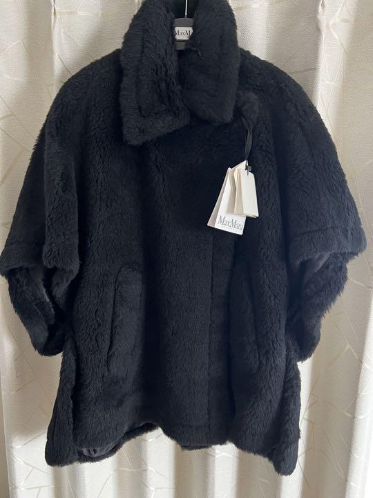 早い者勝ち!Max Mara テディケープ 定番ブラック
