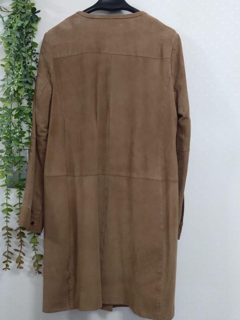 MaxMara】ウィークエンド : 羊革スエード ノーカラー コート 40