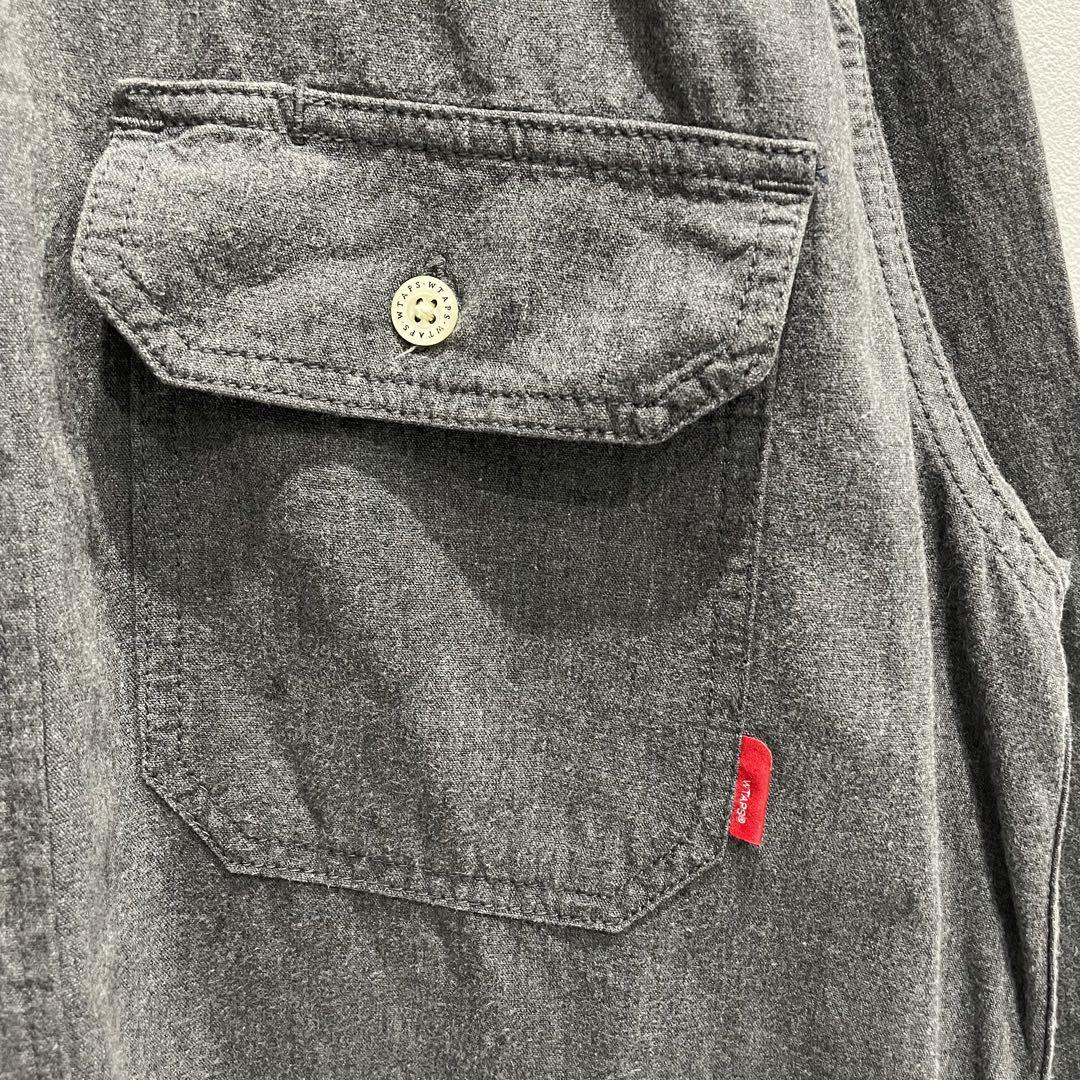 WTAPS ダブルタップス　シャンブレー　ワークシャツ　グレー　Mサイズ