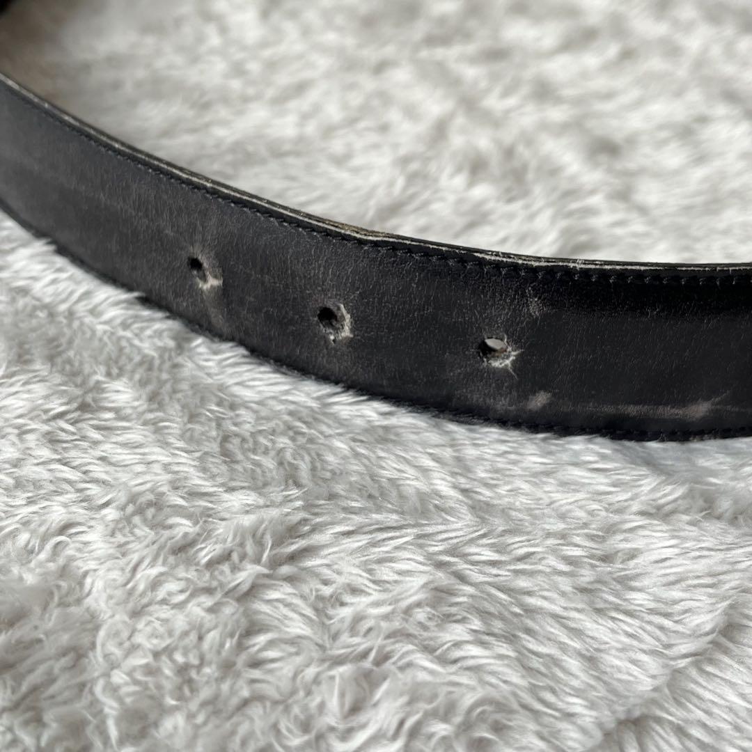 【中古・美品】GUCCI グッチ　GG金具　レザーベルト　オールドグッチ