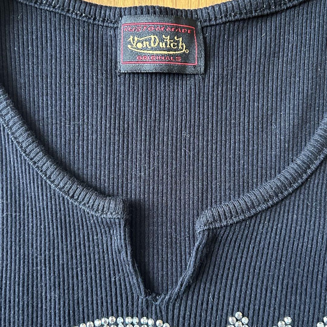 Von Dutch ラインストーン タンクトップ
