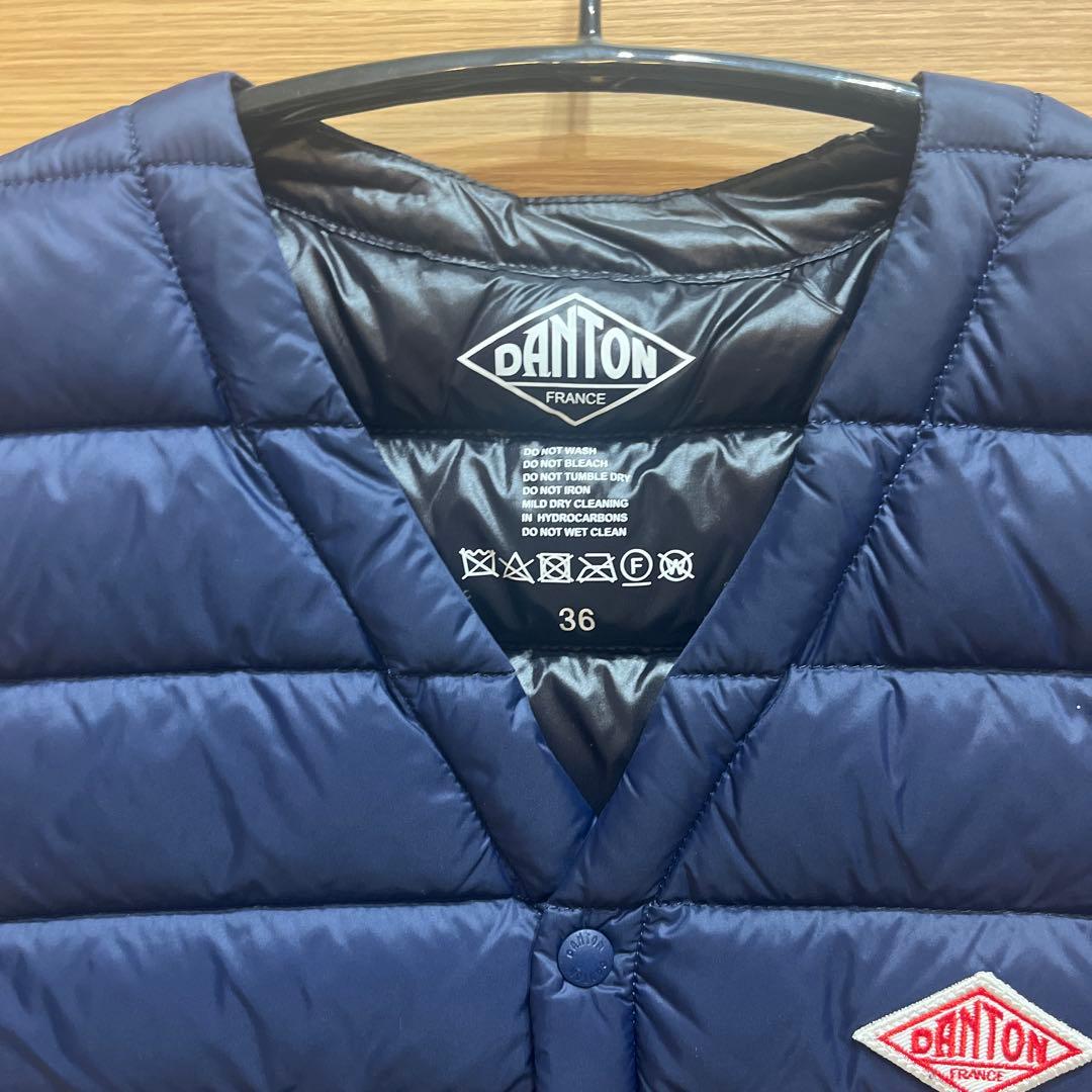 DANTON ネイビー ダウンベスト 36 DANTON ダントン ダウンベスト 36 ネイビー - メルカリ