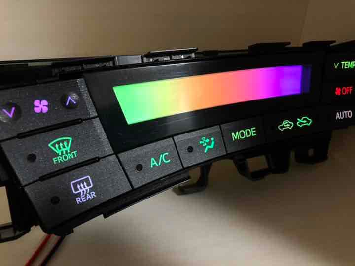 自動色変化仕様】30プリウス 前期 エアコンパネル LED打ち替え 本体
