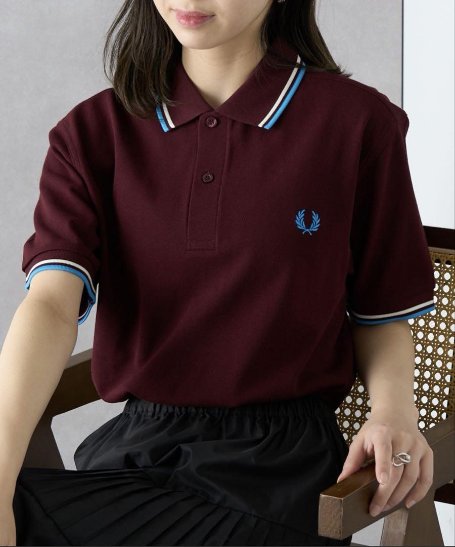 FRED PERRY バーガンディ 半袖ポロシャツ UK 10