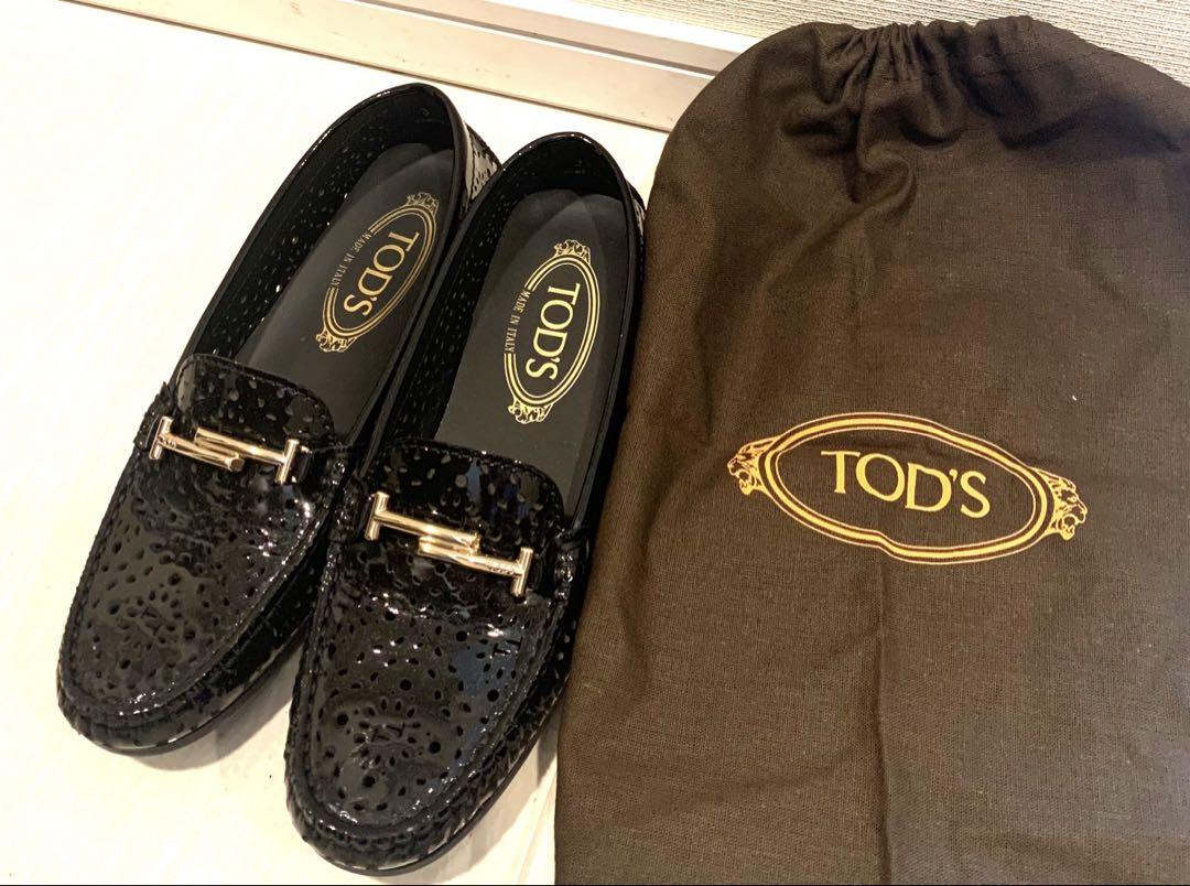 美品　TOD'S ブラックローファー