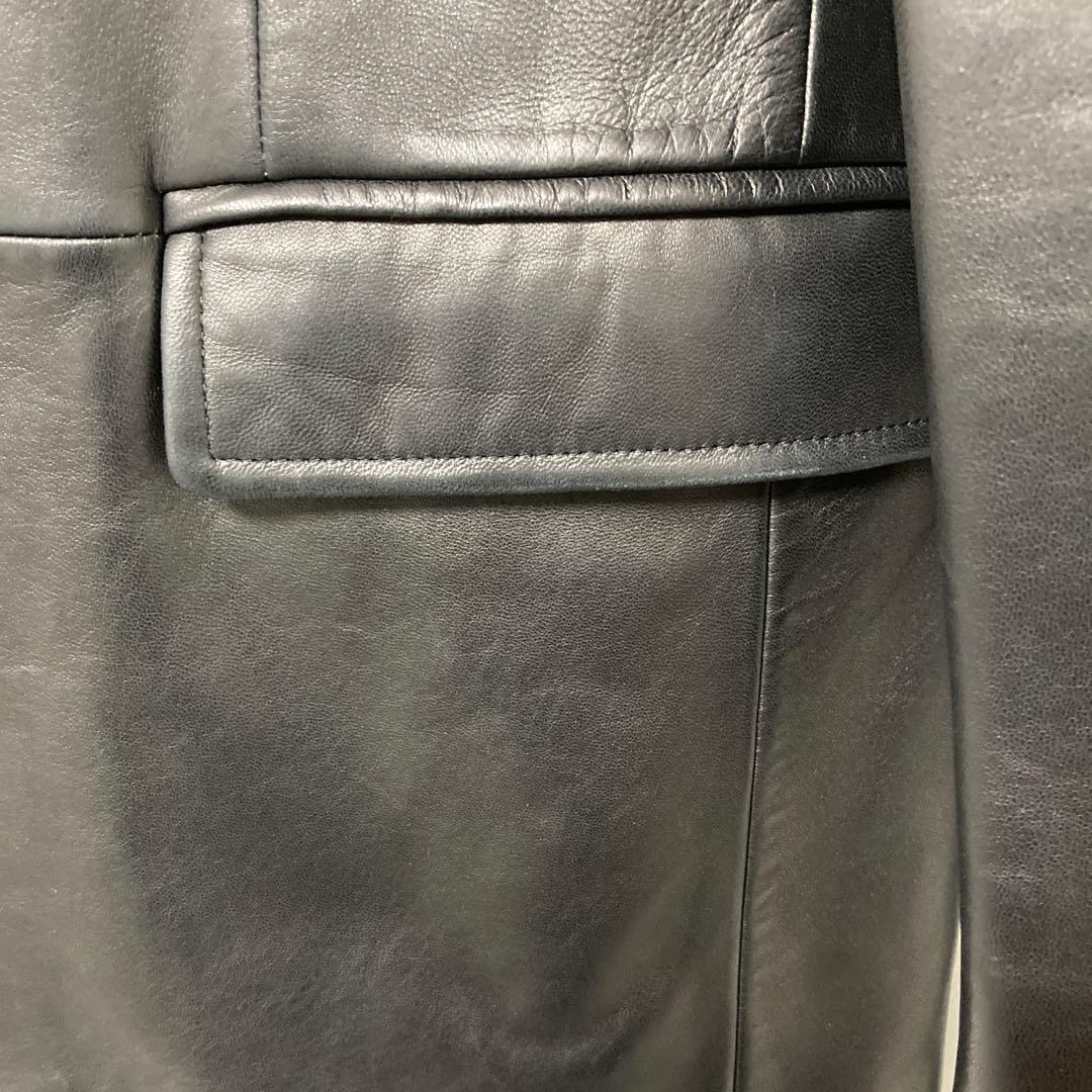 BOSS ブラックレザーシングルジャケット BOSS ブラックレザーシングルジャケット