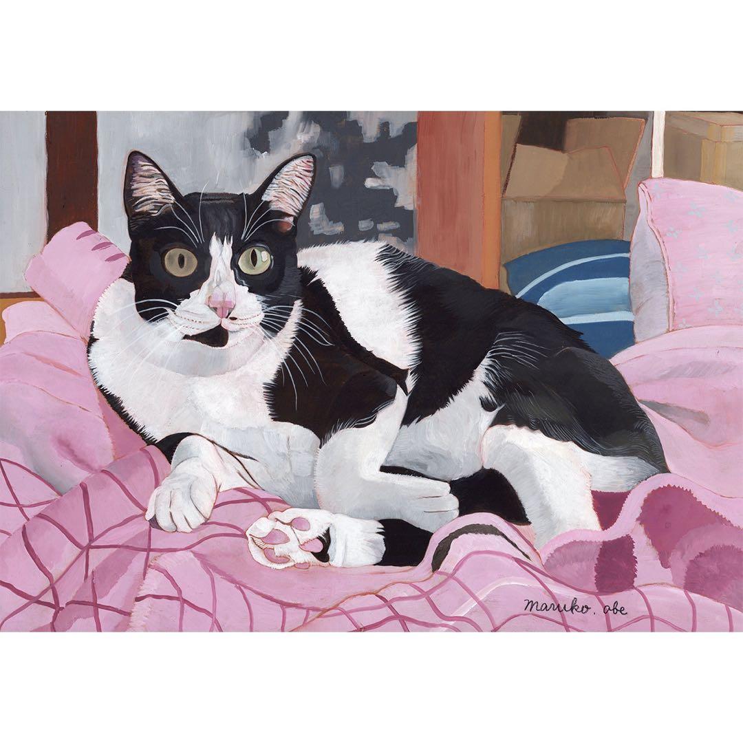 「ウメ12」猫イラスト（原画）
