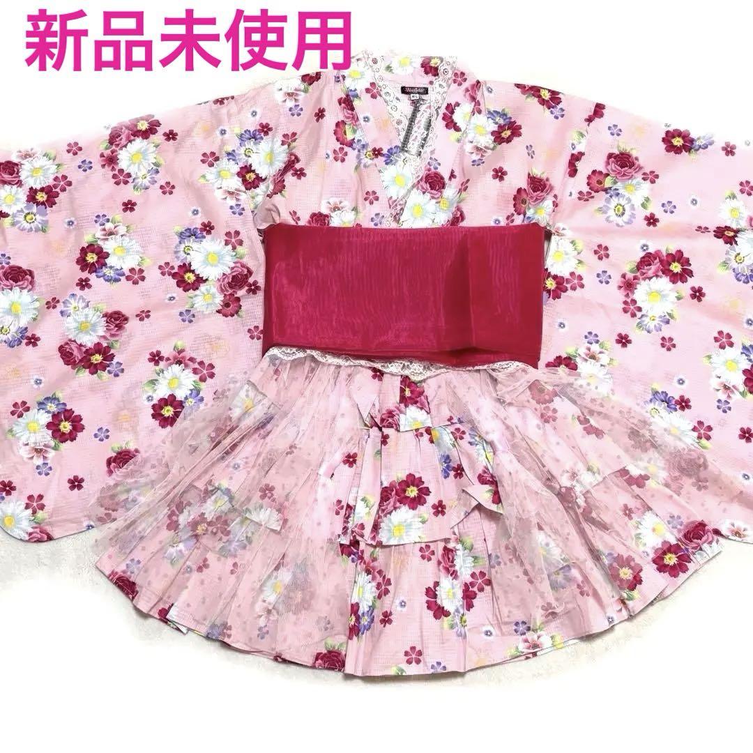 【新品未使用】姫ギャル 浴衣 甚平 地雷系量産型 浴衣ドレス レディース ピンク