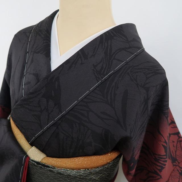 新品 縦暈し 着物“艶めいてミステリアス”仕付け糸付 トール 付下げ 4554