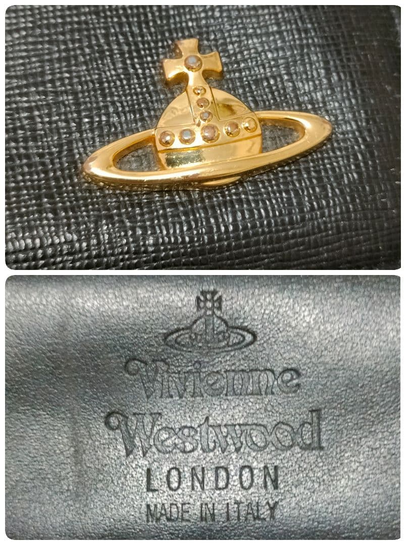 Vivienne Westwood 二つ折り財布 ブラック ゴールド オーブ 黒 WWW_MORNINGWALKER_COM