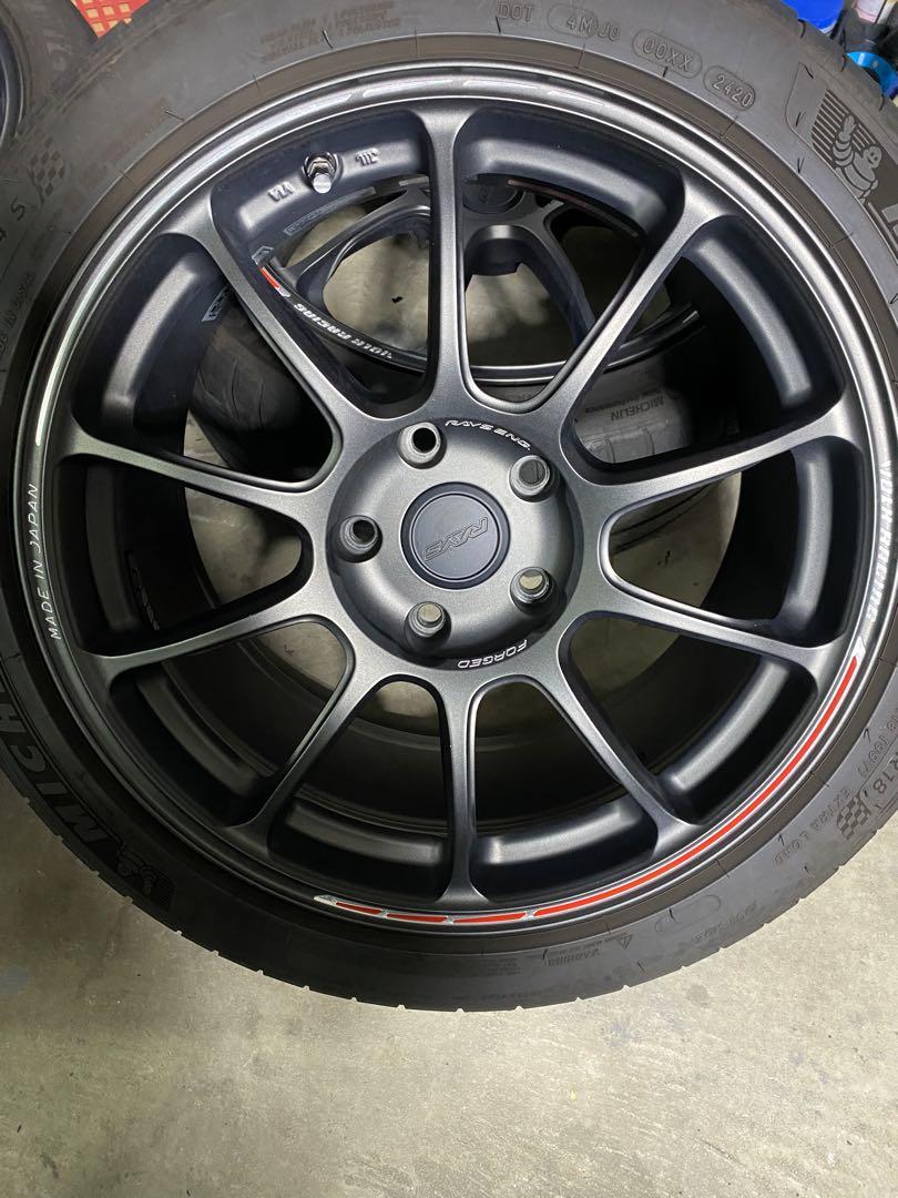 Rays ze40 18インチ PCD120 ホイールセット