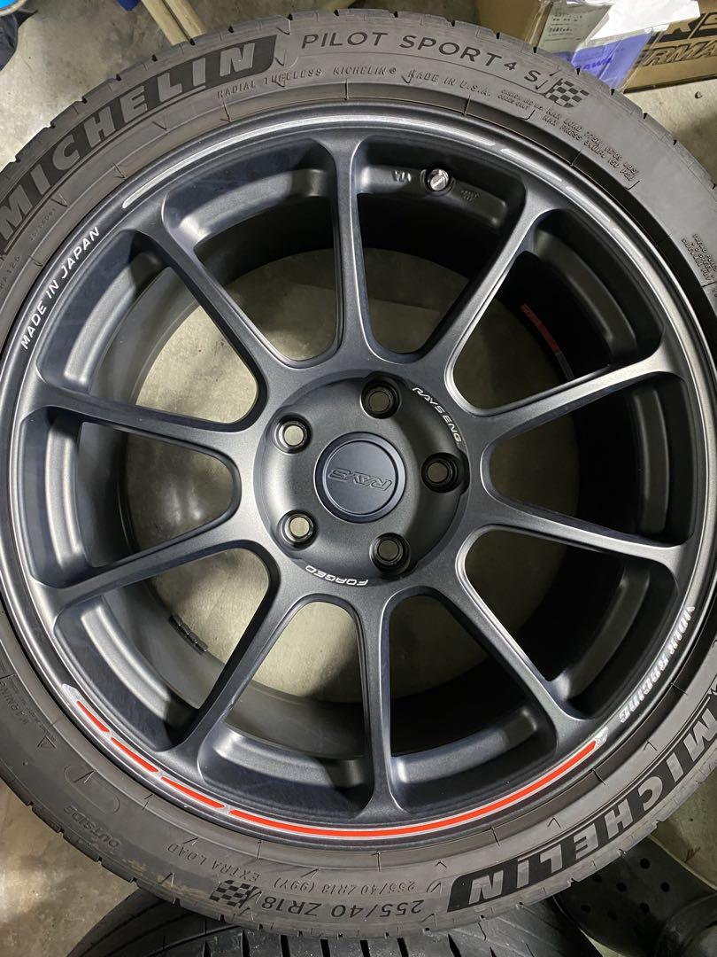 Rays ze40 18インチ PCD120 ホイールセット