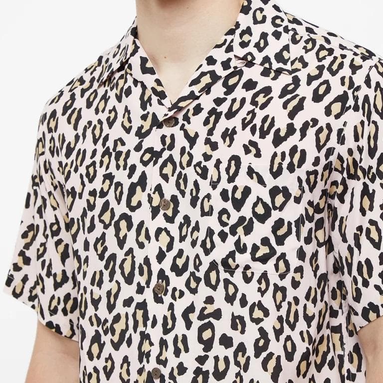 WACKO MARIA LEOPARD HAWIIAN SHIRTS PINK WACKO MARIA LEOPARD HAWIIAN SHIRTS PINK