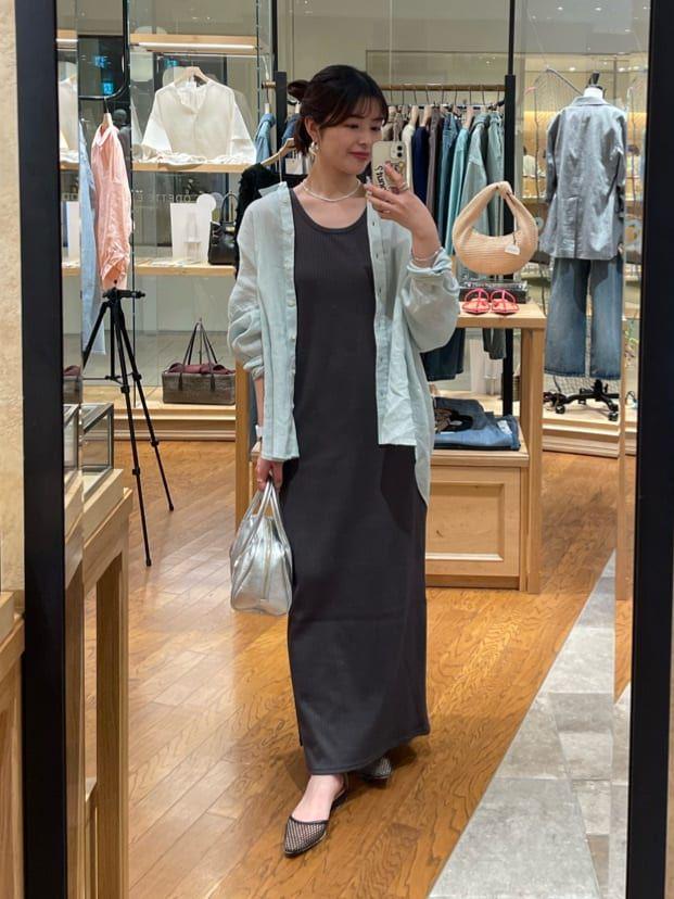 リヴドロワ リネンワイドシャツ ミント