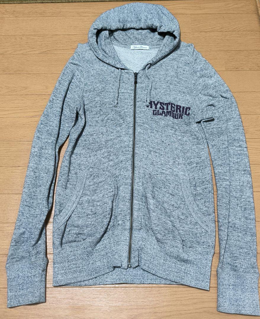 HYSTERIC GLAMOUR ヒステリックグラマー 02231CF07 HGAS WOMAN HEAD Zip up ウーマン ヘッド  ジップアップ パーカー グレー系 L【中古】