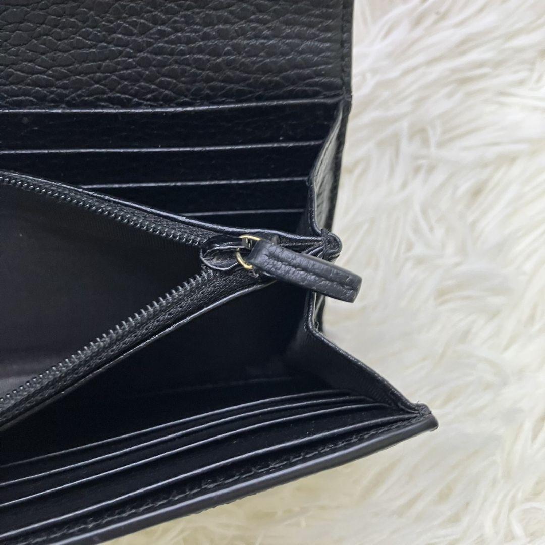 ✨GUCCI✨ 長財布 GGマーモント ツートンカラー ブラック - メルカリ