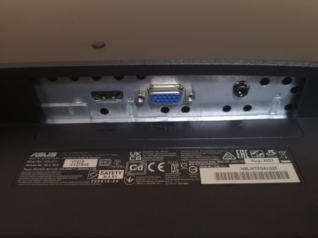 ASUS VY279HE PCモニター 27インチ 美品