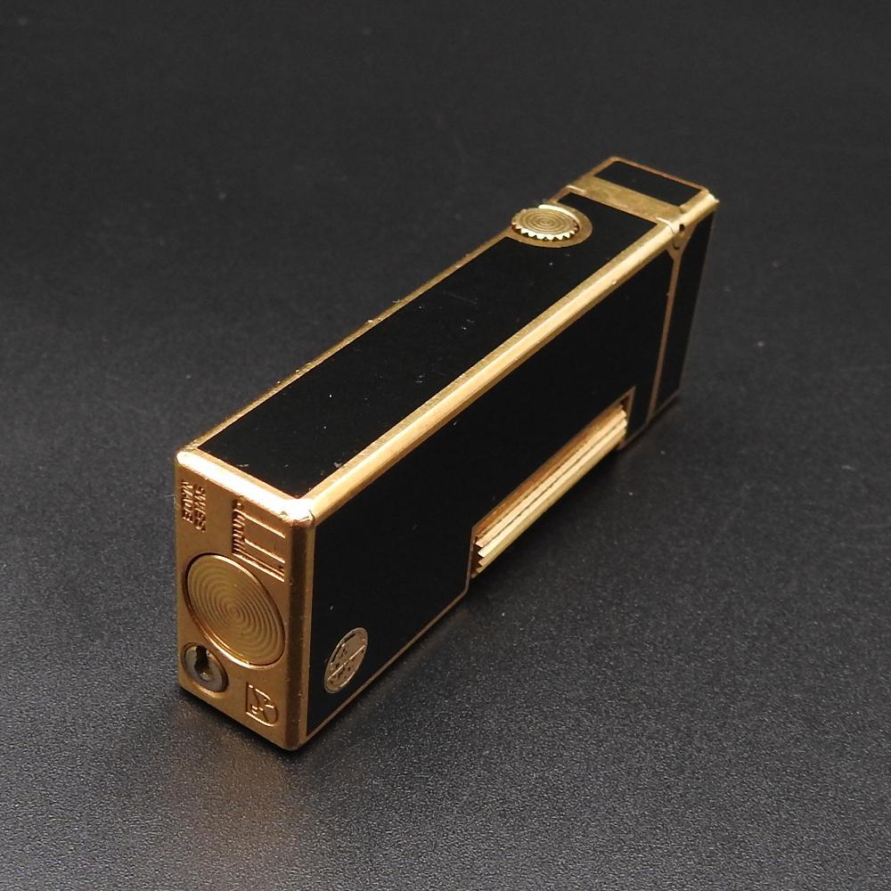 送料無料限定SALE 着火確認済み ダンヒル dunhill ブラックラッカー ゴールド ガスライター aW3p1-m90091262921 HOT大人気