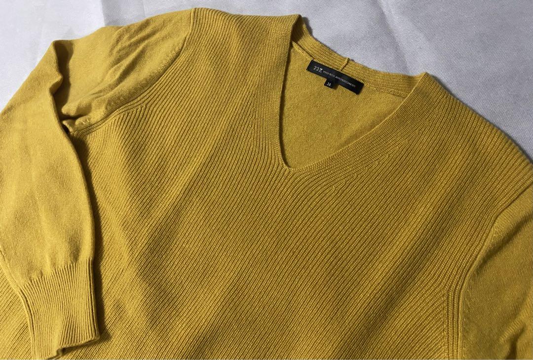 【新品未使用品】23区　ラムウールカシミヤ　Vネックニット