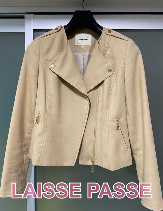 LAISSE PASSE スエード ライダースジャケット ベージュ Mサイズ