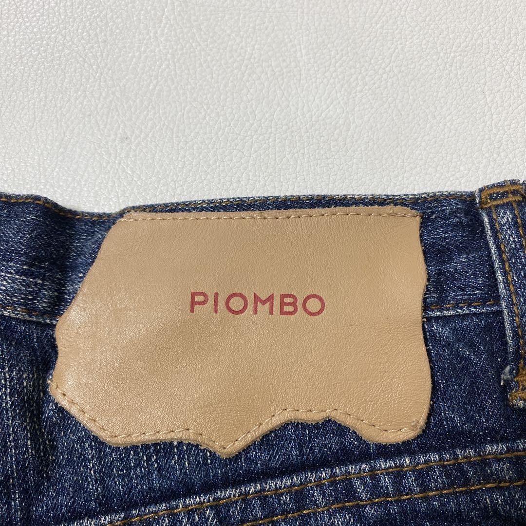 PIOMBO ピオンボ ウォッシュ加工 デニムパンツ コンチョボタン M PIOMBO ピオンボ ウォッシュ加工 デニムパンツ コンチョボタン M