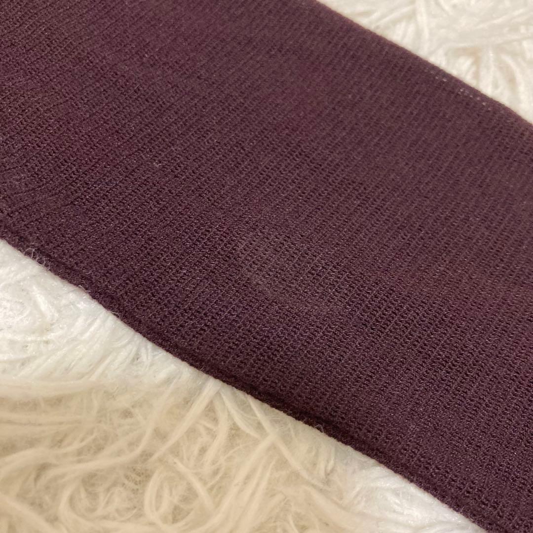 TOKUKO 1er VOL タートルネックカットソー シースルー 紫 茶 9号 TOKUKO 1er VOL タートルネックカットソー シースルー 紫 茶 9号