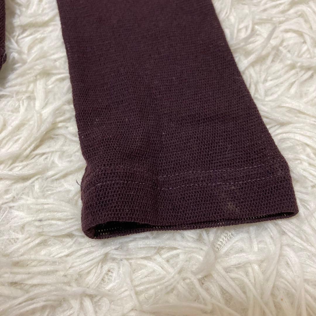 TOKUKO 1er VOL タートルネックカットソー シースルー 紫 茶 9号 TOKUKO 1er VOL タートルネックカットソー シースルー 紫 茶 9号