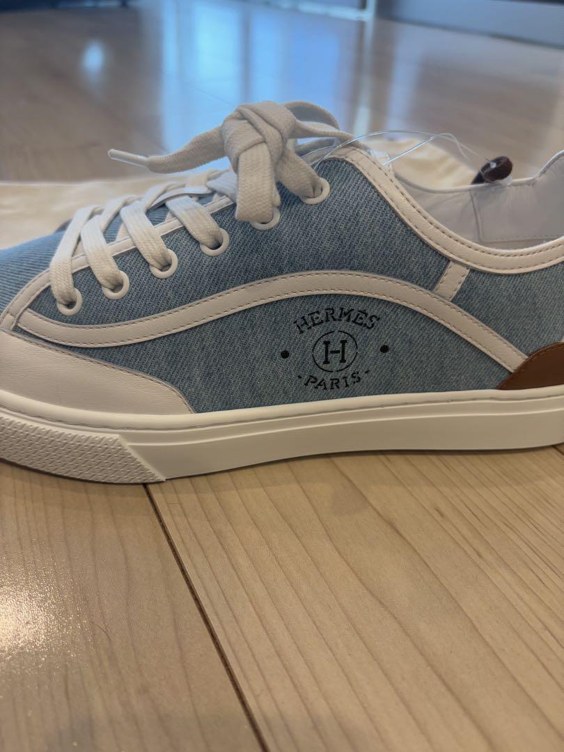 【デニム地がオシャレ♪】HERMES    スニーカー 新品未使用】HERMES デニム スニーカー
