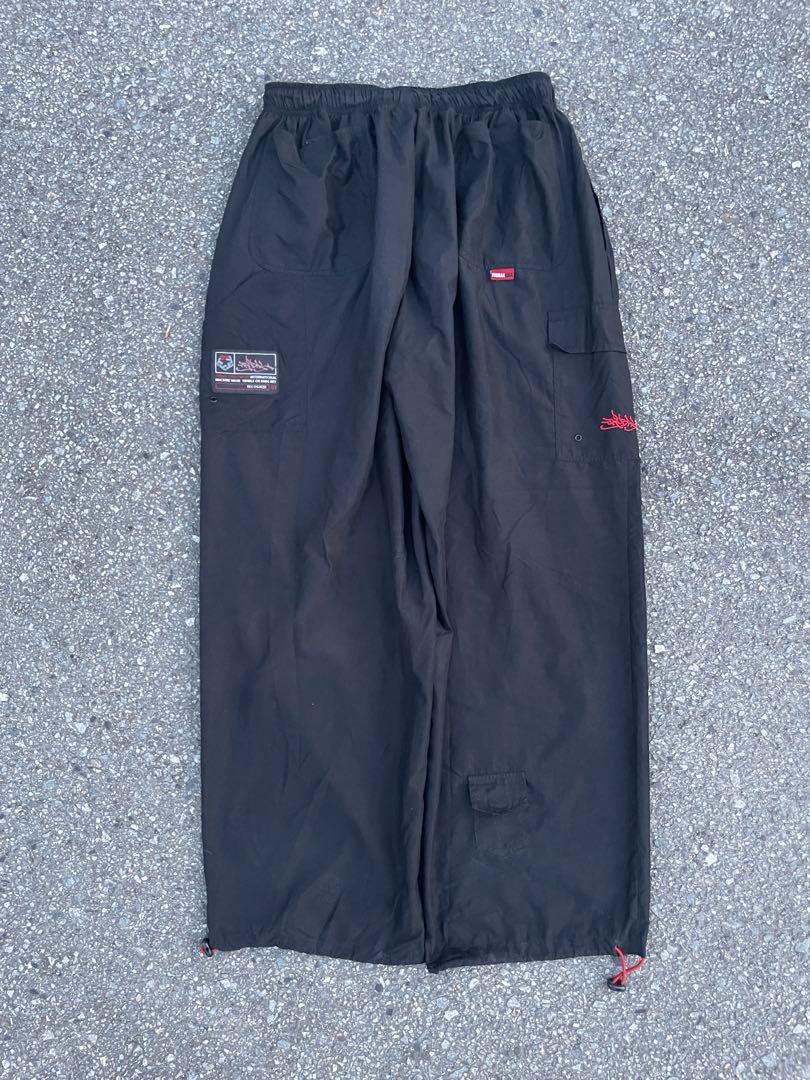 90s TRIBAL USA トライバル ナイロンパンツ 黒 ストリート
