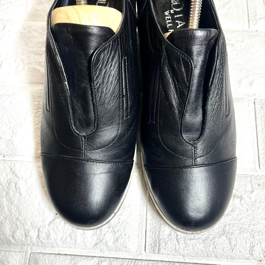 【美品】DIANA WELLFITスリッポン レザーローファー フラットシューズ