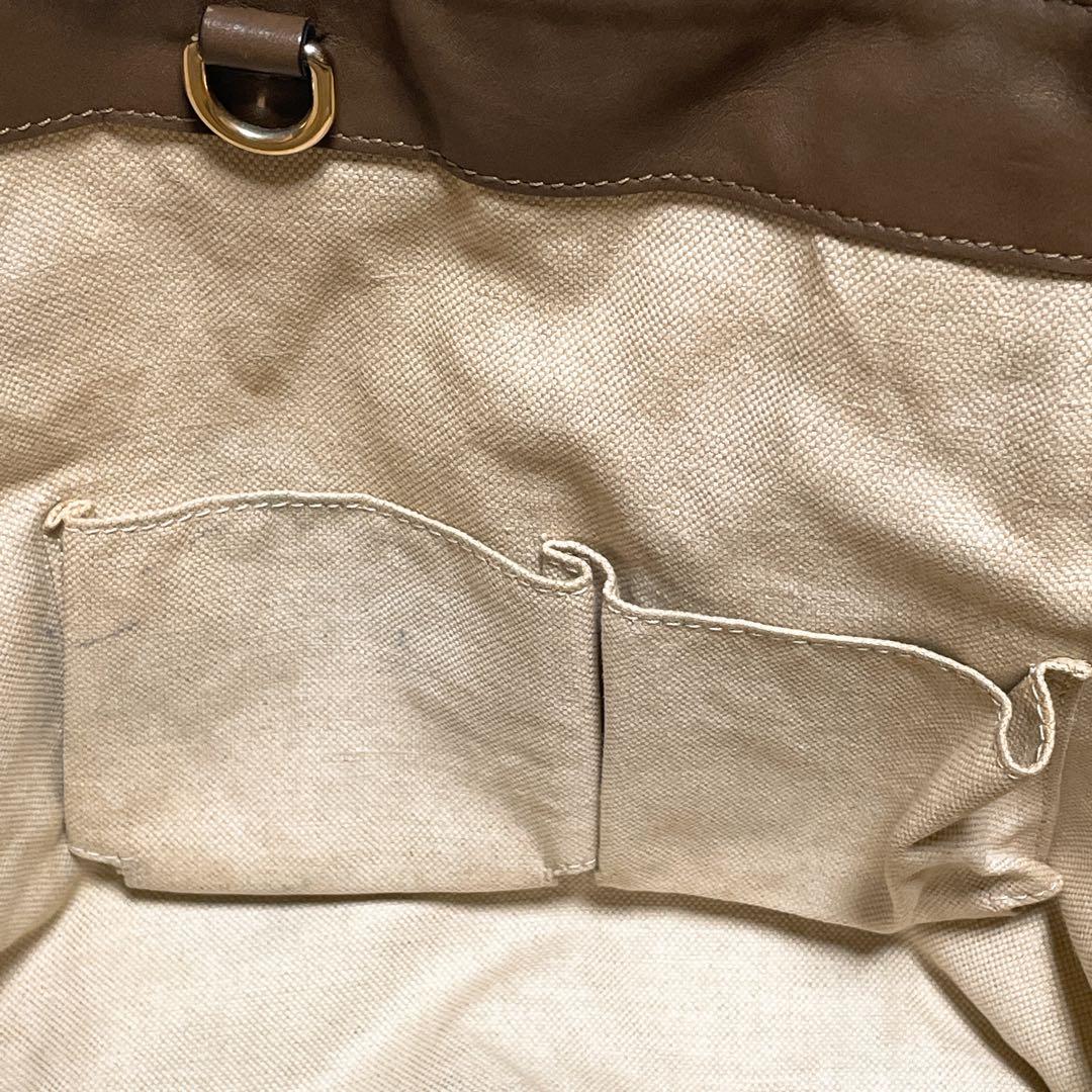 A4 GUCCI グッチ GGスプリーム トートバッグ PVCレザー ブラウン