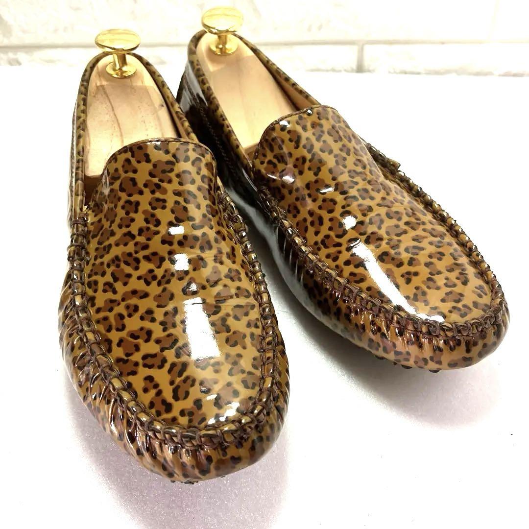 ル 年末のプロモーション Veneta Bottega ◇ 23 エナメル レオパード柄シューズ ボッテガ 靴