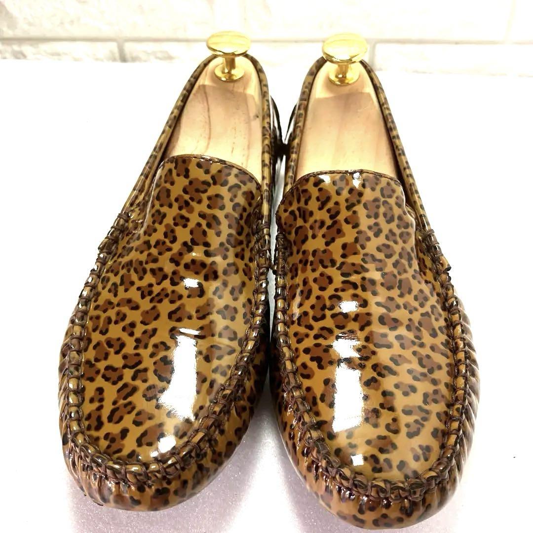Bottega Veneta ◆ ボッテガ　レオパード柄シューズ　エナメル　23