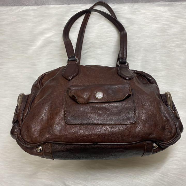 得価超特価 良品✨ トートバッグ ブラウン レザー XsESv-m90107310741 prada プラダ ハンドバッグ 定番人気得価