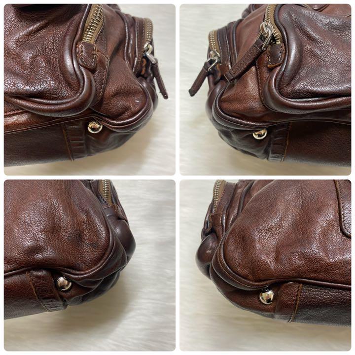 得価超特価 良品✨ トートバッグ ブラウン レザー XsESv-m90107310741 prada プラダ ハンドバッグ 定番人気得価