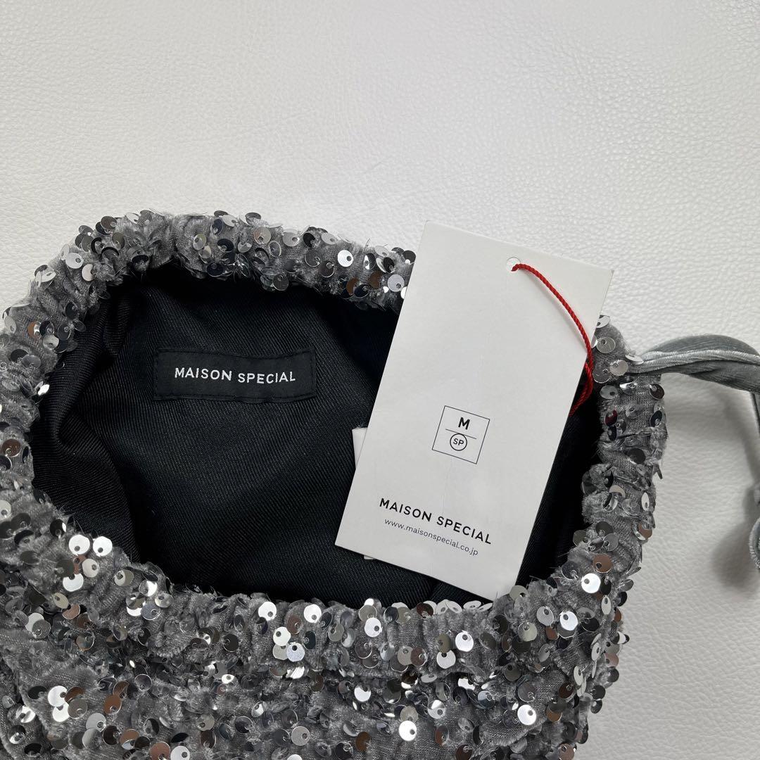 MAISON SPECIAL スパンコールドローストーリングバッグ MAISON SPECIAL（メゾンスペシャル）の「Sequin Drawstring Bag