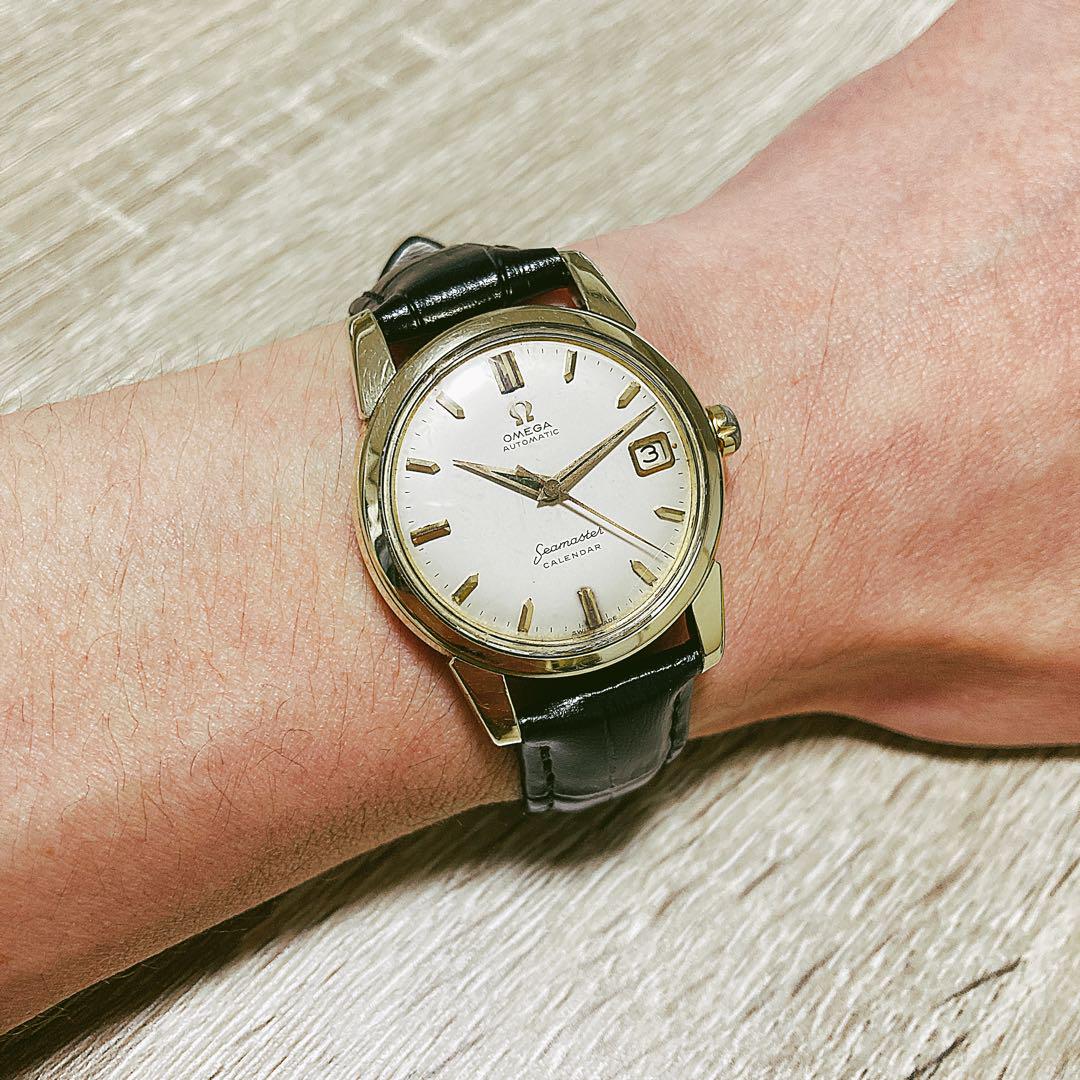 美品 オメガ シーマスター カレンダー ゴールドキャップ cal503